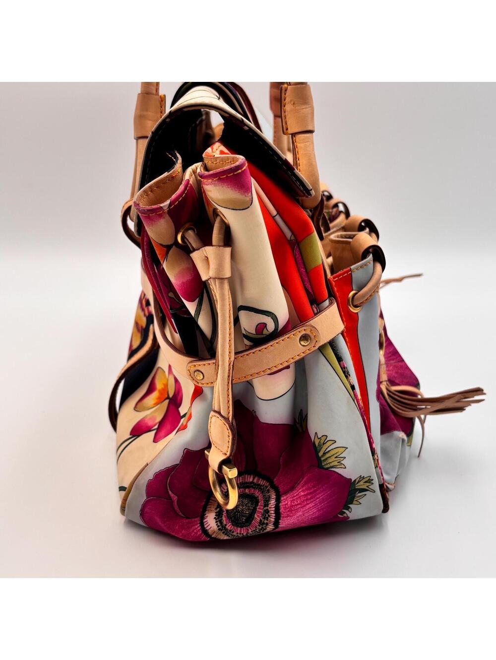 Salvatore Ferragamo Floral Print Multi Pocket Tote Bag - Picture 9 of 11